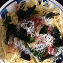 夏に爽やか納豆としらすの冷製パスタ